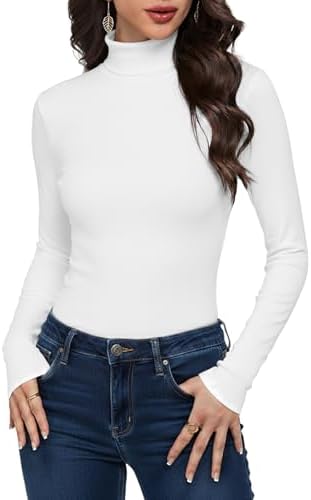 31vtalw4fcl. ac 1.jpg Cuptacc Langarmshirt Pullover Damen Basic Einfarbig Slim Fit Home Freizeit