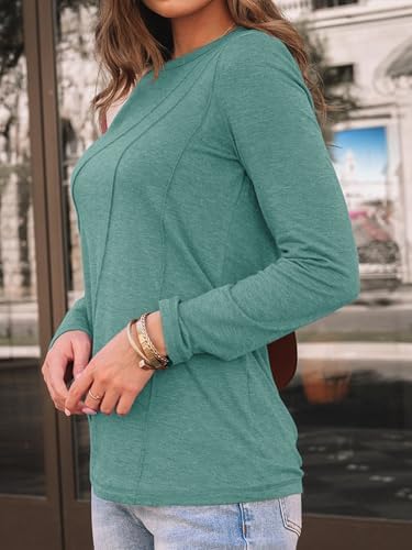 41 maus7kvl. ac 2.jpg Cuptacc Langarmshirt Damen Rundhalsausschnitt Chic Mit Falten OEKO-TEX STANDARD 100