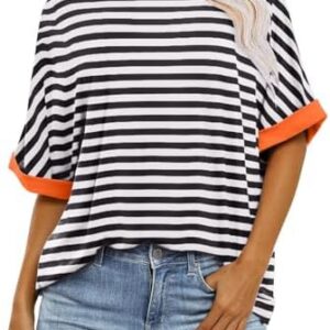 HOOUDO Farbverlaufsgrafik T-Shirts Damen Sommeráveis