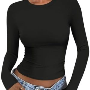 Cuptacc Damen Basic T-Shirt OEKO-TEX STANDARD 100 Lightweight Longarm Lightweight Oberteile