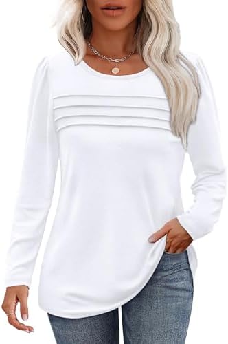 410egyc6sml. ac .jpg Cuptacc Damen Langarmshirt Rundhals Locker Oberteile Mit Knöpfen
