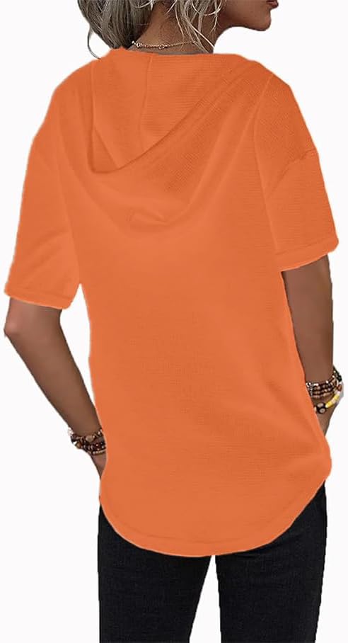 410fhivx8gl. ac .jpg Cuptacc Einfarbigen Hoodie für Damen OEKO-TEX STANDARD 100 Langarm Sweatshirt V-Ausschnitt Drawstring Top