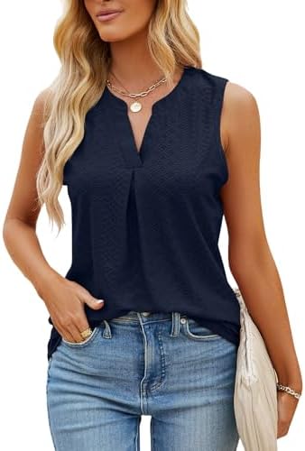 410dav3cvkl. ac .jpg TrendiMax Global Recycled Standard Damen Casual Tank Top Lang V Ausschnitt Sommer Tunika