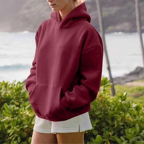 411vrujbmpl. ac .jpg Generisch Lässige Leichte Jogginganzug Damen Loose Fit Sport Kapuzenpullover Oversize Langarm Gelb Groß Kleiner Standard