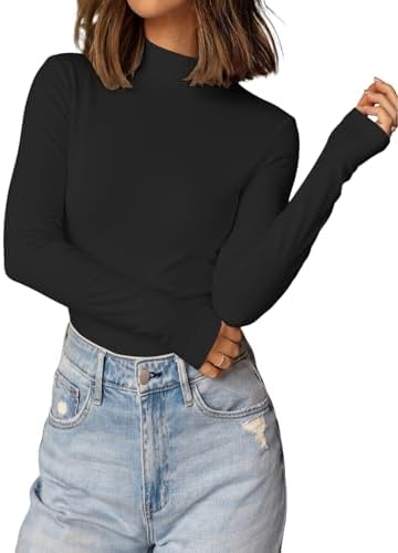 412orfahaal. ac 1.jpg Cuptacc Langarmshirt Pullover Damen Basic Einfarbig Slim Fit Home Freizeit