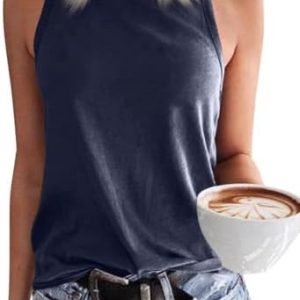 GeGekoko Damen Summer Tanktops Rundhals Sexy Vest Baumwolle Strand Tops