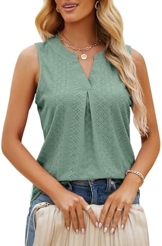 414fxgbhzbl. ac .jpg TrendiMax Global Recycled Standard Damen Casual Tank Top Lang V Ausschnitt Sommer Tunika