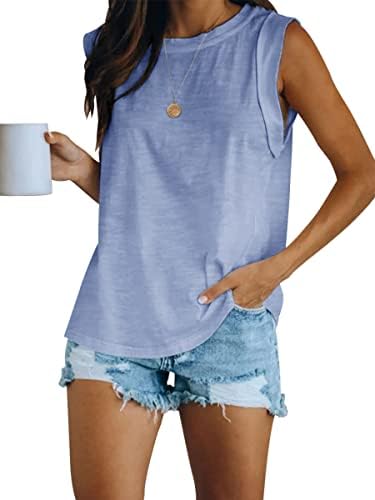 414xqdl4drl. ac .jpg Ebifin Tops Damen Sommer Tank Top Rundhalsausschnitt Longtops