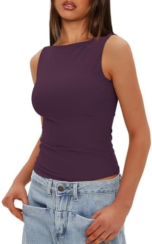 415xwxoezl. ac .jpg Generisch Lässiges Tanktop für Damen zur perfekten Layering-Möglichkeit aus Rippstrick | Schmale Passform generisches D