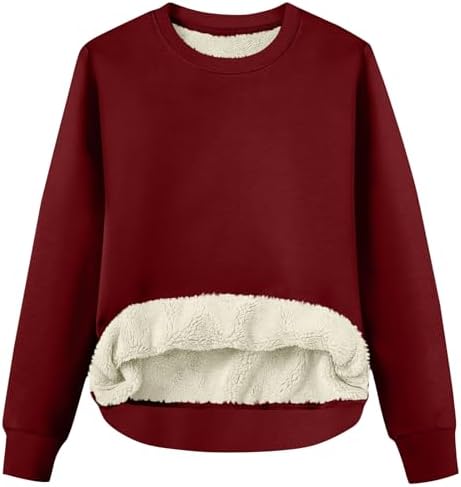 415jsd3ox3l. ac .jpg RLEHJN Fleecepullover Damen WinterWarm Gefüttert mit Tasche