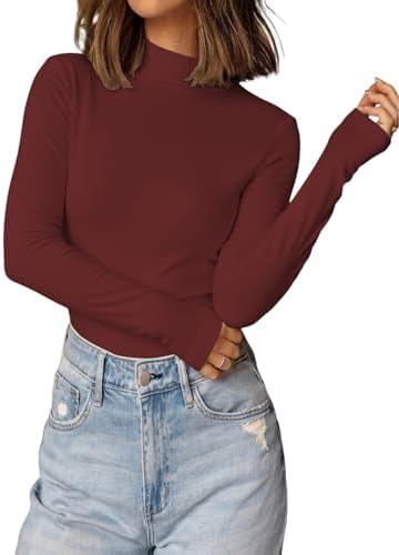 416mui1urul. ac 1.jpg Cuptacc Langarmshirt Pullover Damen Basic Einfarbig Slim Fit Home Freizeit