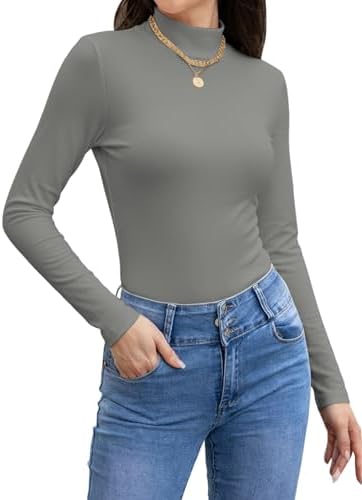 41716hvm4al. ac 1.jpg Cuptacc Langarmshirt Pullover Damen Basic Einfarbig Slim Fit Home Freizeit