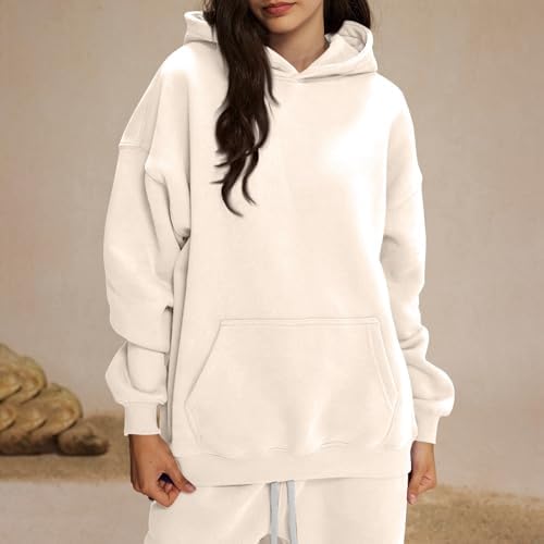 417uvhzg1tl. ac .jpg Generisch Lässige Leichte Jogginganzug Damen Loose Fit Sport Kapuzenpullover Oversize Langarm Gelb Groß Kleiner Standard