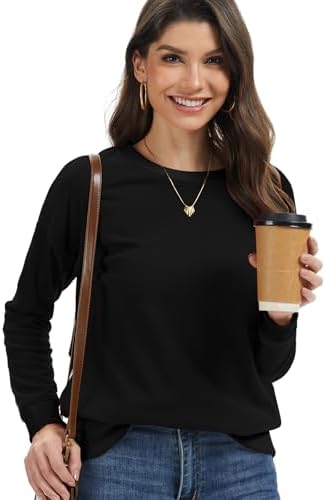 418 gds txl. ac 2.jpg Cuptacc Damen Sweatshirt Rundhals Pullover Kontrast Tunika Langarm