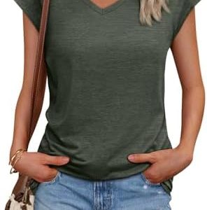 Cuptacc Basic Bluse Damen Sommer V-Ausschnitt Tank Top OEKO-TEX STANDARD 100 Business Outfit