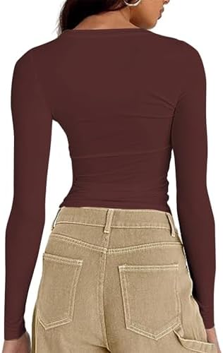 4197kllartl. ac .jpg Cuptacc Damen Langarmshirt - Leichtgewichtig - Basic T-Shirt - Einfarbig - Langärmlige Oberteile - Damen Longsleeve Top