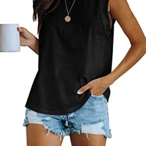 Ebifin Tops Damen Sommer Tank Top Rundhalsausschnitt Longtops