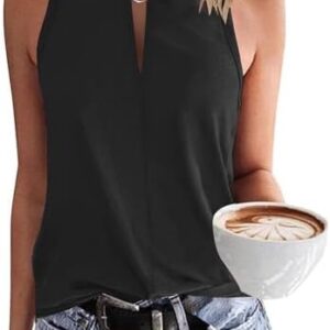 WNEEDU Damen Tank Top Sommer OEKO-TEX STANDARD 100 Sexy V-Ausschnitt