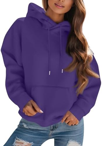 41f4h4dm sl. ac .jpg Generisch Lässige Leichte Jogginganzug Damen Loose Fit Sport Kapuzenpullover Oversize Langarm Gelb Groß Kleiner Standard