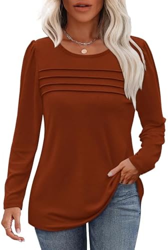 41gd08gh60l. ac .jpg Cuptacc Damen Langarmshirt Rundhals Locker Oberteile Mit Knöpfen