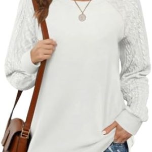 Cuptacc Elegant Pullover Damen Herbst Sweater OEKO-TEX STANDARD 100 Langarm Rundhals