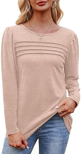 41ghvj7jql. ac .jpg Cuptacc Damen Langarmshirt Rundhals Locker Oberteile Mit Knöpfen