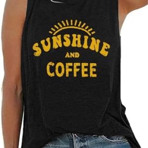Cuptacc Tank Top Damen Sommer Tops Rundhals Drucken Ärmellose T-Shirts Damen Locker