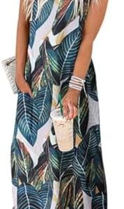 Cuptacc Sommerkleid Damen lose Midikleid mit Taschen leicht und luftig OEKO-TEX STANDARD 100