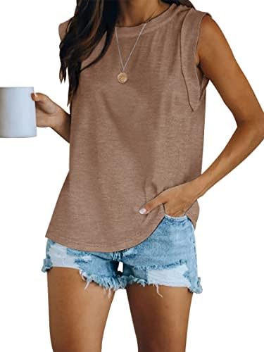 41kkso5nkkl. ac .jpg Ebifin Tops Damen Sommer Tank Top Rundhalsausschnitt Longtops
