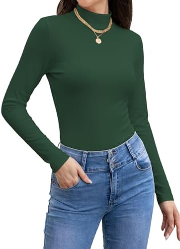 41ldcga9kbl. ac 1.jpg Cuptacc Langarmshirt Pullover Damen Basic Einfarbig Slim Fit Home Freizeit