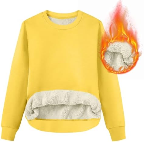41lpzkc4b1l. ac .jpg RLEHJN Fleecepullover Damen WinterWarm Gefüttert mit Tasche