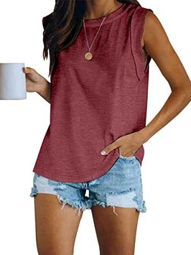 41lzsztqb4l. ac .jpg Ebifin Tops Damen Sommer Tank Top Rundhalsausschnitt Longtops