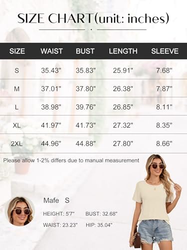 41m3zbo4ntl. ac .jpg YGOODM Damen 3er Pack Kurzarm Sommer T-Shirts Basic Rundhalsausschnitt