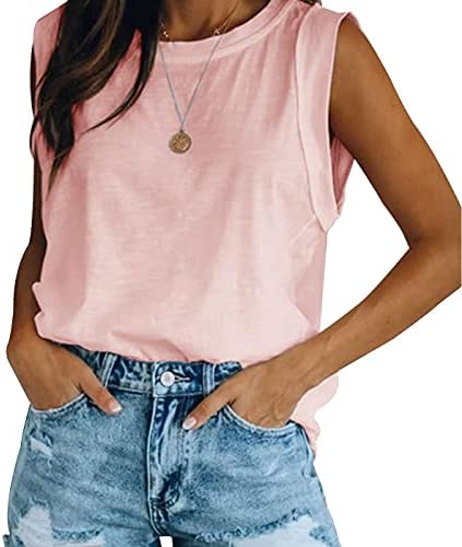 41miuv1y9xs. ac .jpg Ebifin Tops Damen Sommer Tank Top Rundhalsausschnitt Longtops