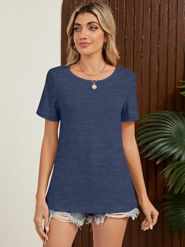 41mwtdmfp l. ac .jpg YGOODM Damen 3er Pack Kurzarm Sommer T-Shirts Basic Rundhalsausschnitt