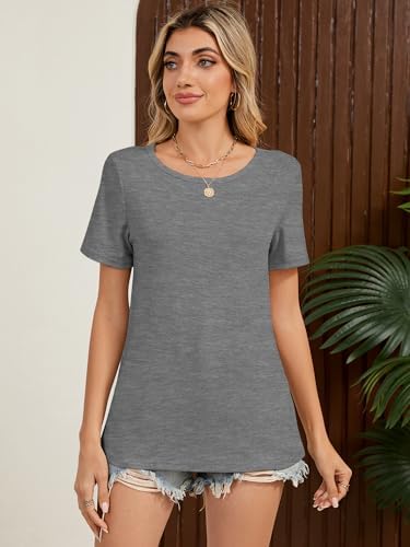 41nixjvhmjl. ac .jpg YGOODM Damen 3er Pack Kurzarm Sommer T-Shirts Basic Rundhalsausschnitt