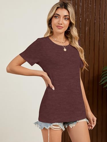 41o0xvrqoll. ac .jpg YGOODM Damen 3er Pack Kurzarm Sommer T-Shirts Basic Rundhalsausschnitt