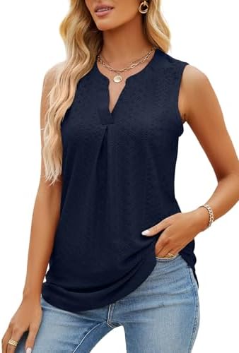 41p1kzfqel. ac .jpg TrendiMax Global Recycled Standard Damen Casual Tank Top Lang V Ausschnitt Sommer Tunika