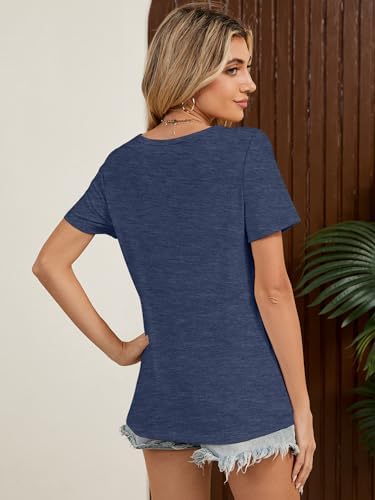 41pho0oh4hl. ac .jpg YGOODM Damen 3er Pack Kurzarm Sommer T-Shirts Basic Rundhalsausschnitt