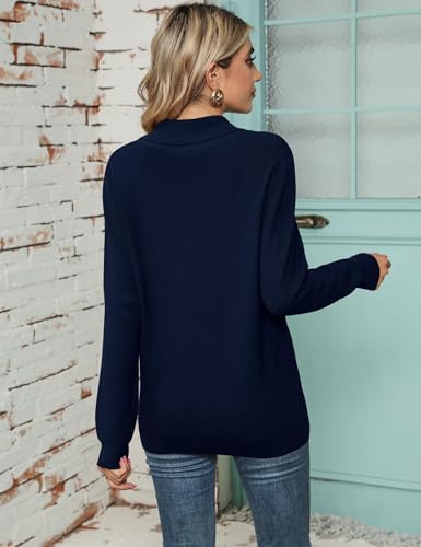 41q1trt64dl. ac .jpg Cuptacc Damen Sweater Pullover Elegant Gestrickt V-Ausschnitt Langarm Kragen Einfarbig