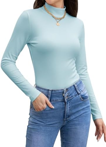41rwydoazil. ac 1.jpg Cuptacc Langarmshirt Pullover Damen Basic Einfarbig Slim Fit Home Freizeit