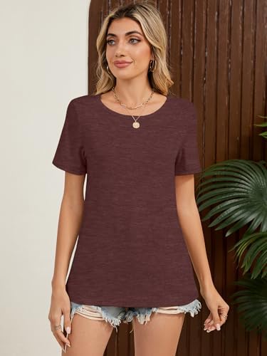 41wmuho nll. ac .jpg YGOODM Damen 3er Pack Kurzarm Sommer T-Shirts Basic Rundhalsausschnitt