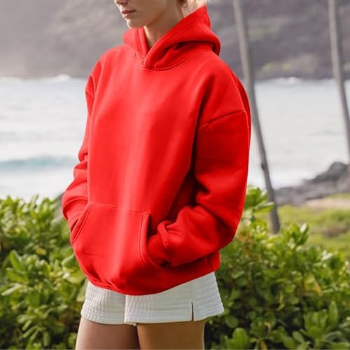 41wjiv5nmyl. ac .jpg Generisch Lässige Leichte Jogginganzug Damen Loose Fit Sport Kapuzenpullover Oversize Langarm Gelb Groß Kleiner Standard