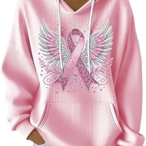 HOOUDO Damen Oversize Pullover Hoodie Herbst Winter Cardigan Mit Kapuze Langarm V-Ausschnitt