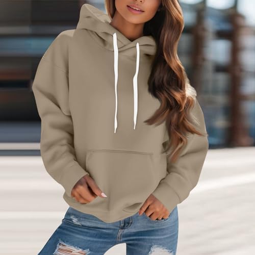 41a8cscxkbl. ac .jpg Generisch Lässige Leichte Jogginganzug Damen Loose Fit Sport Kapuzenpullover Oversize Langarm Gelb Groß Kleiner Standard