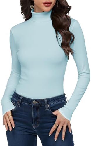 41ak7jskval. ac 1.jpg Cuptacc Langarmshirt Pullover Damen Basic Einfarbig Slim Fit Home Freizeit