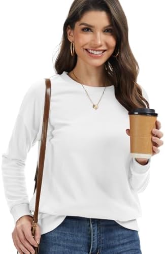 41ao8uor sl. ac 2.jpg Cuptacc Damen Sweatshirt Rundhals Pullover Kontrast Tunika Langarm