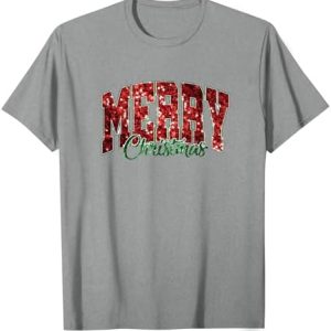 Minimalistisches Tannenbaum-Motiv Hemdbluse für Frau | Baumwoll Neujahrs Raglan Tops Print Part T Shirt Frau | Bequemer