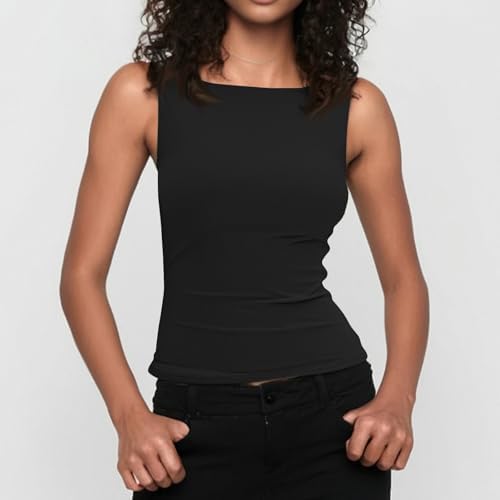 41apv18wvel. ac .jpg Generisch Lässiges Tanktop für Damen zur perfekten Layering-Möglichkeit aus Rippstrick | Schmale Passform generisches D