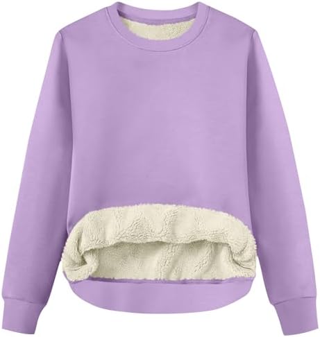41b1z8tbkxl. ac .jpg RLEHJN Fleecepullover Damen WinterWarm Gefüttert mit Tasche